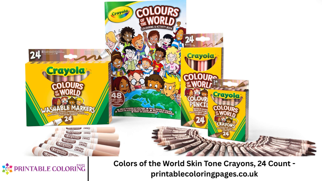 Colors of the World Skin Tone Crayons, 24 Count - printablecoloringpages.co.uk