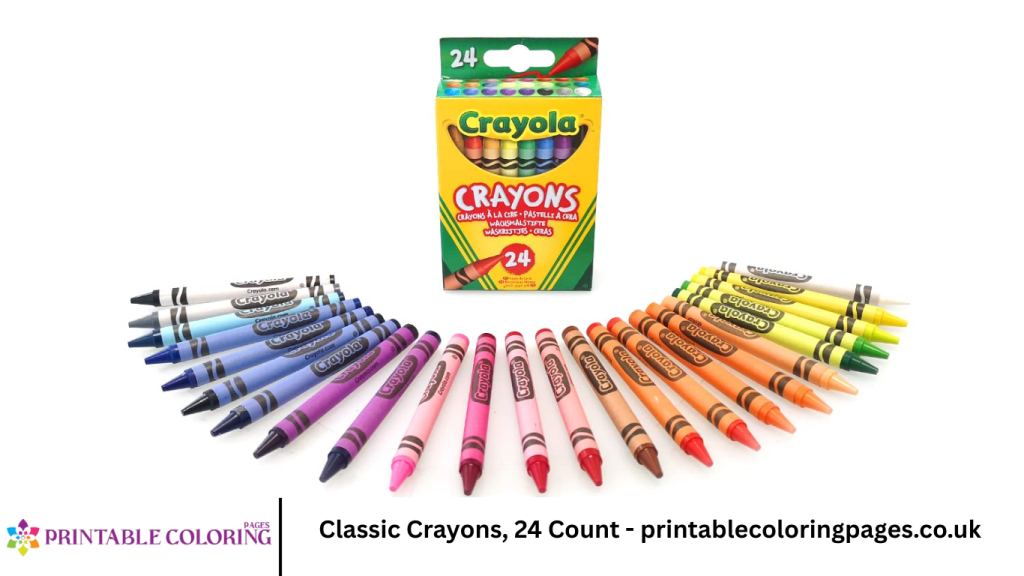 Classic Crayons, 24 Count - printablecoloringpages.co.uk