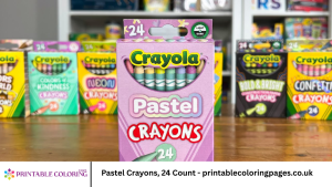 Pastel Crayons, 24 Count - printablecoloringpages.co.uk