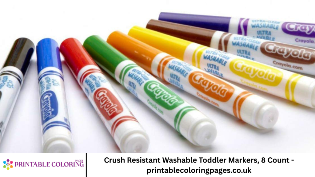 Crush Resistant Washable Toddler Markers, 8 Count - printablecoloringpages.co.uk