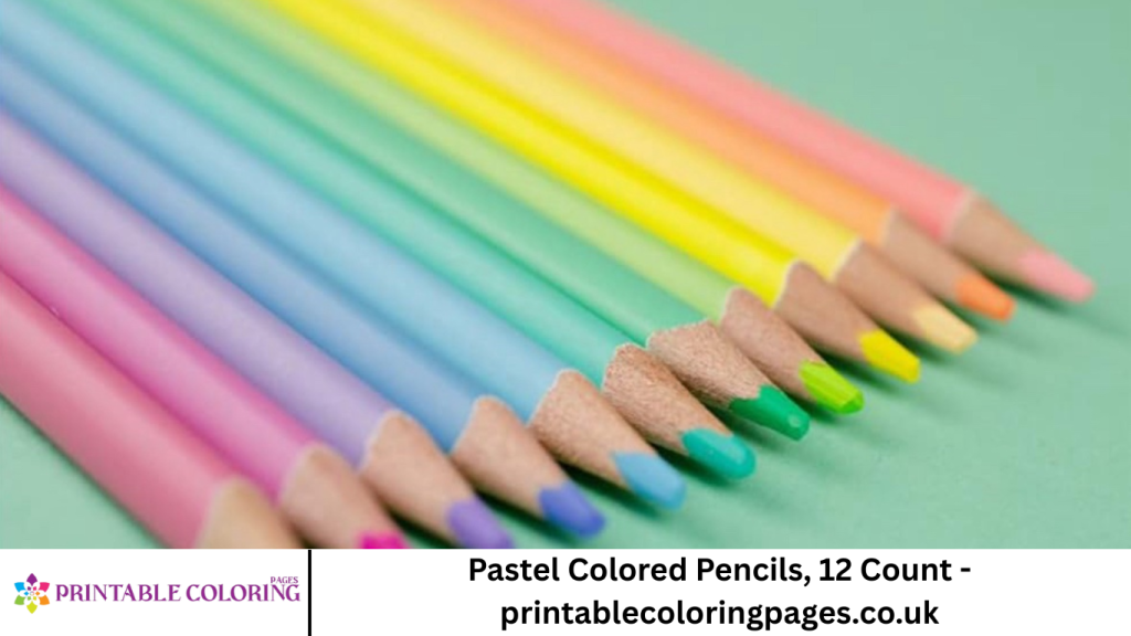 Pastel Colored Pencils, 12 Count - printablecoloringpages.co.uk