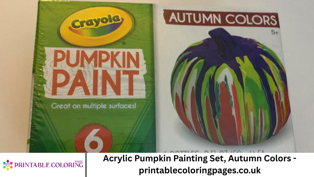 Acrylic Pumpkin Painting Set, Autumn Colors - printablecoloringpages.co.uk
