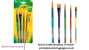 Arts & Crafts Brushes, 5 Count - printablecoloringpages.co.uk