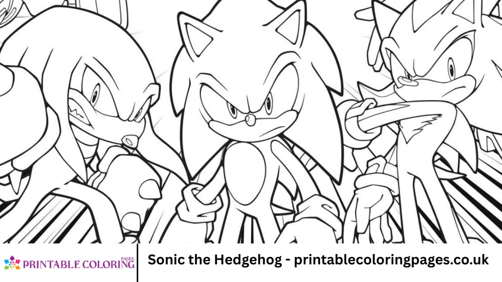 Sonic the Hedgehog - printablecoloringpages.co.uk