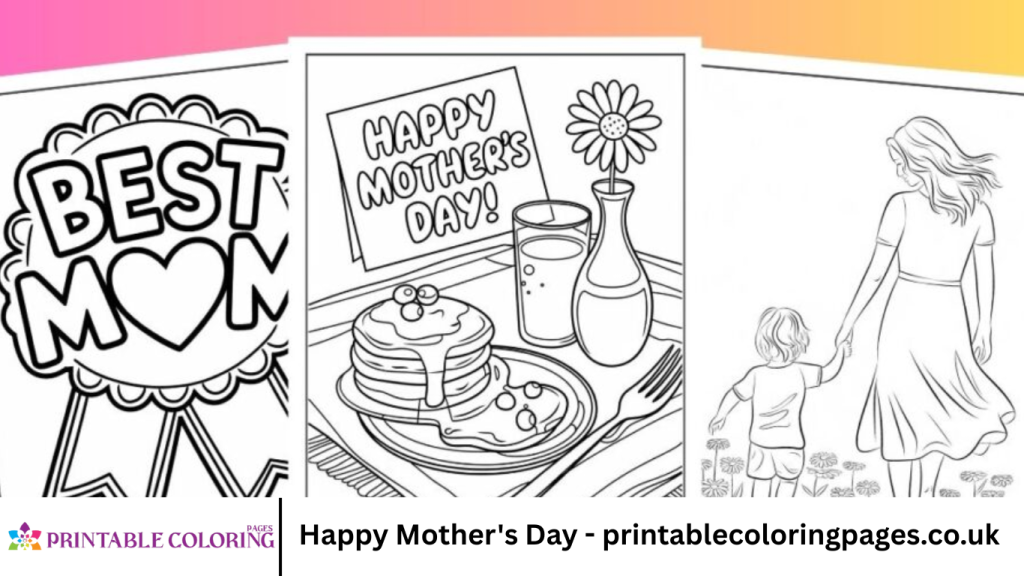 Happy Mother's Day - printablecoloringpages.co.uk