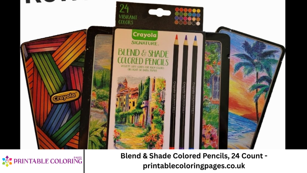 Blend & Shade Colored Pencils, 24 Count - printablecoloringpages.co.uk