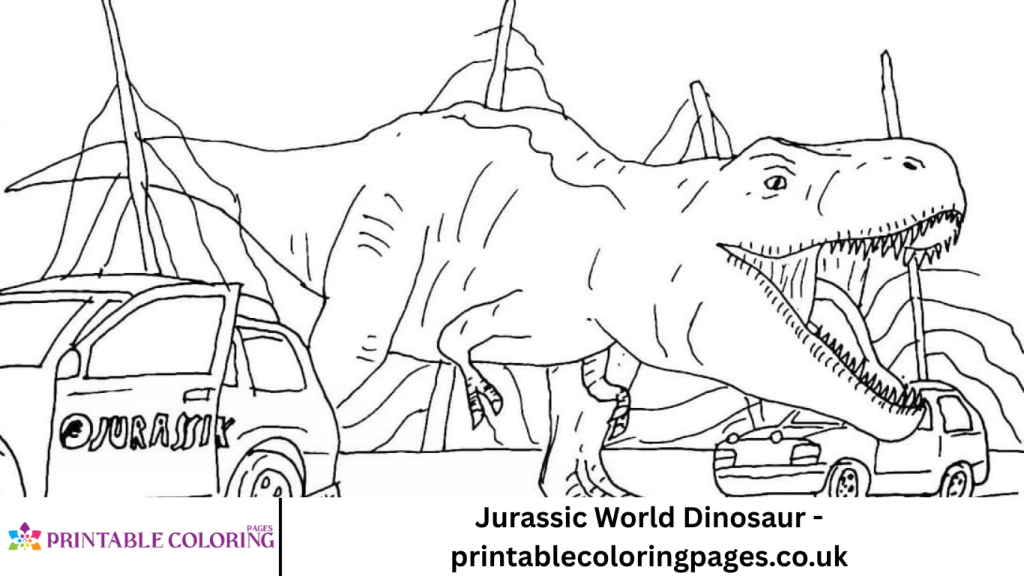 Jurassic World Dinosaur - printablecoloringpages.co.uk