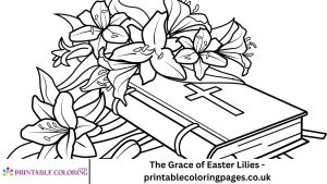 The Grace of Easter Lilies - printablecoloringpages.co.uk