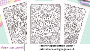 Teacher Appreciation Month - printablecoloringpages.co.uk